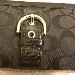 Coach signature black wallet